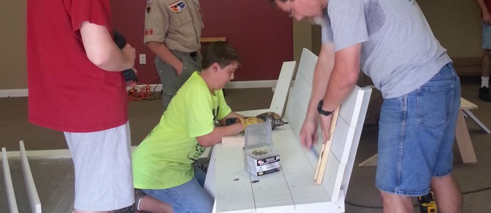 Eagle Scout Makes Benches for Clearbrook Center of the Arts at Tacketts Mill